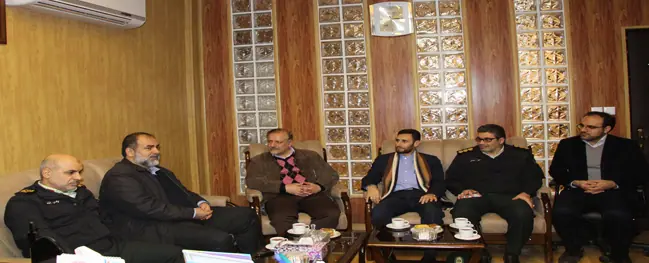 دیدار فرمانده نیروی انتظامی استان قم با رئیس دانشگاه صنعتی قم