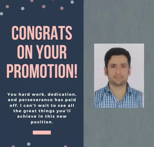 Congrats on Your Promotion