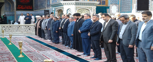 أقيمت مراسم معنوية خطبة قراءة خدام حرم السيدة فاطمة المعصومة (ع) بحضور رئيس الجامعة، وعدد من المسؤولين وطلاب الجامعة الصناعية في قم.